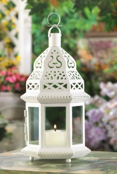 White Moroccan Style Lantern