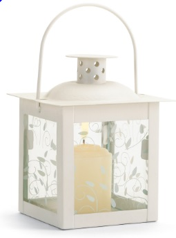 Small White Color Glass Lantern