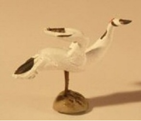 Ceramic Crane Figurine - 1 1/2"