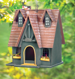 Thatch Roof Chimney Birdhouse