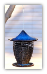 Pagoda Bird Feeder Cobalt Blue